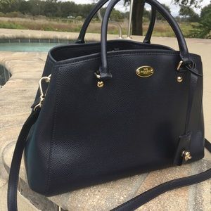 Coach Small Carryall Midnight / Navy Blue Handbag